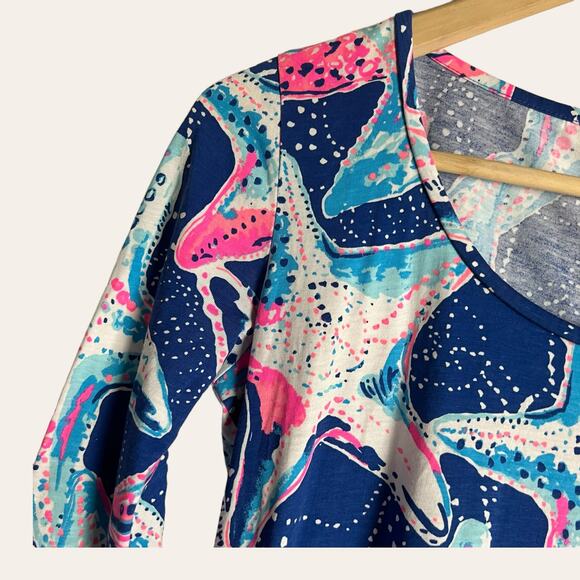 Lilly Pulitzer Beacon Kaleidoscope Starfish Print Mini Dress Size XS - Picture 4 of 9